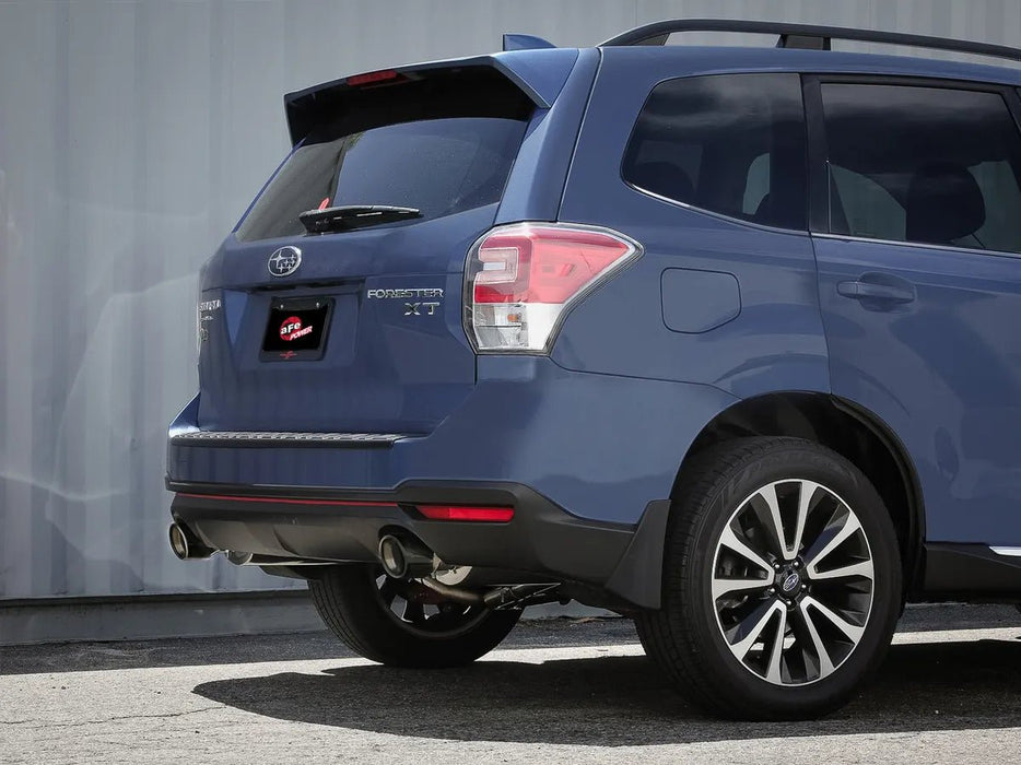 aFe Power Takeda 2 - 1/2 IN to 2 - 1/4 IN 304 Stainless Steel Cat - Back Exhaust System w/ Black Tips 2014 - 2018 Forester w/ 2.0L Turbo Engine - 49 - 36804 - B - Subimods.com