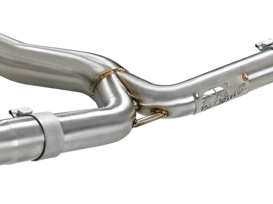 aFe Power Takeda 304 Stainless Steel Cat - Back Exhaust System w/ Blue Flame Tips 2015 - 2021 WRX / 2015 - 2021 STI - 49 - 36801 - L - Subimods.com