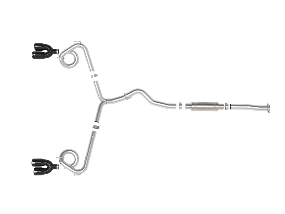 aFe Power Takeda Stainless Steel Cat - Back Exhaust w/ Black Tip 2015 - 2021 WRX / 2015 - 2021 STI - 49-36810-B - Subimods.com