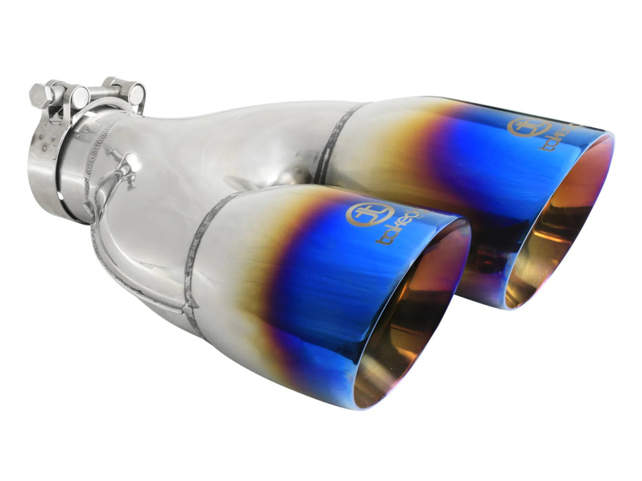 aFe Power Takeda Stainless Steel Cat - Back Exhaust w/ Blue Flame Tips 2015 - 2021 WRX / 2015 - 2021 STI - 49-36810-L - Subimods.com