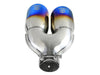 aFe Power Takeda Stainless Steel Cat - Back Exhaust w/ Blue Flame Tips 2015 - 2021 WRX / 2015 - 2021 STI - 49-36810-L - Subimods.com
