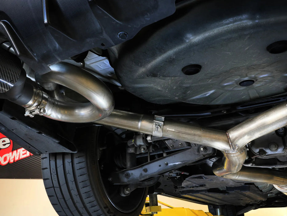 aFe Power Takeda Stainless Steel Cat - Back Exhaust w/ Blue Flame Tips 2015 - 2021 WRX / 2015 - 2021 STI - 49-36810-L - Subimods.com