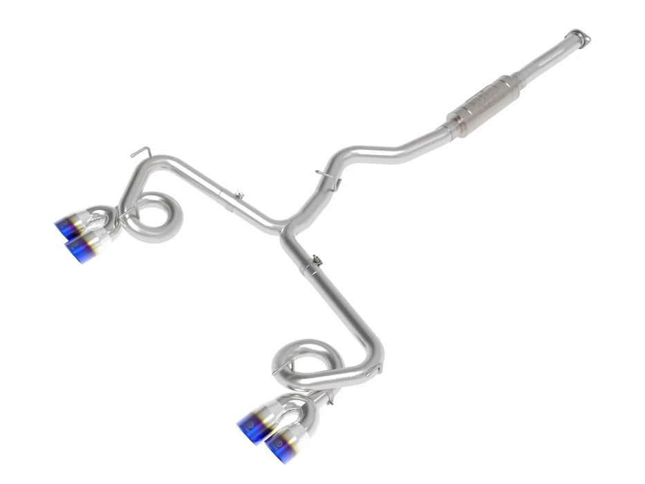 aFe Power Takeda Stainless Steel Cat - Back Exhaust w/ Blue Flame Tips 2015 - 2021 WRX / 2015 - 2021 STI - 49-36810-L - Subimods.com
