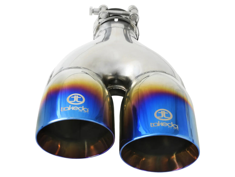 aFe Power Takeda Stainless Steel Cat - Back Exhaust w/ Blue Flame Tips 2015 - 2021 WRX / 2015 - 2021 STI - 49-36810-L - Subimods.com