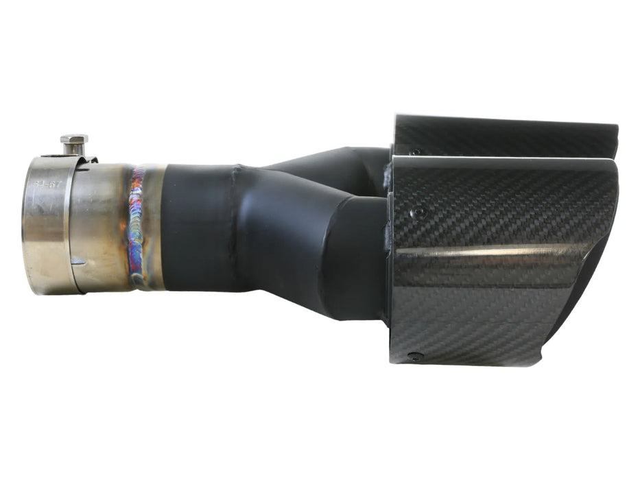 aFe Power Takeda Stainless Steel Cat - Back Exhaust w/ Carbon Fiber Tips 2015 - 2021 WRX / 2015 - 2021 STI - 49-36810-C - Subimods.com