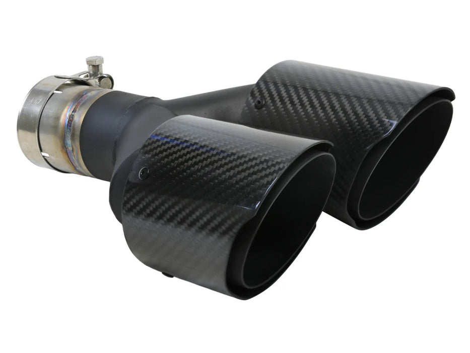 aFe Power Takeda Stainless Steel Cat - Back Exhaust w/ Carbon Fiber Tips 2015 - 2021 WRX / 2015 - 2021 STI - 49-36810-C - Subimods.com