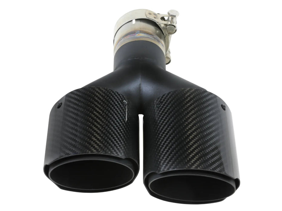 aFe Power Takeda Stainless Steel Cat - Back Exhaust w/ Carbon Fiber Tips 2015 - 2021 WRX / 2015 - 2021 STI - 49-36810-C - Subimods.com
