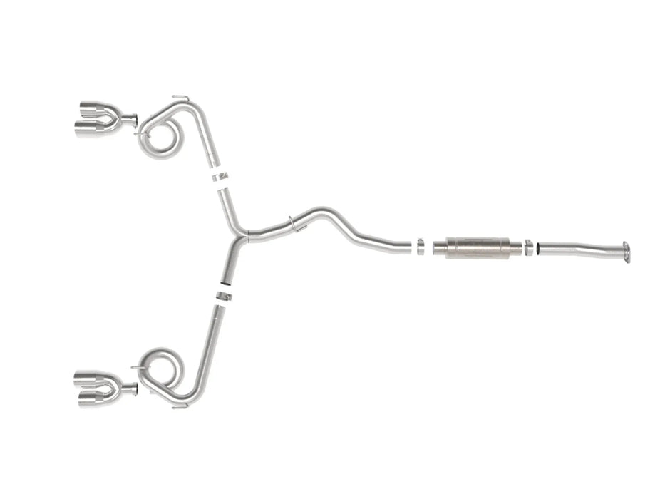 aFe Power Takeda Stainless Steel Cat - Back Exhaust w/ Polished Tips 2015 - 2021 WRX / 2015 - 2021 STI - 49-36810-P - Subimods.com