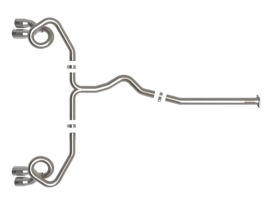 aFe POWER Takeda Stainless Steel Cat - Back Silver Tips - 49 - 36809 - P - Subimods.com