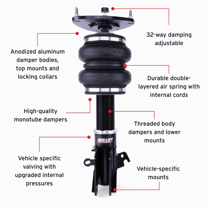 Air Lift Air Suspension Front Kit 2015-2021 WRX / 2015-2021 STI - 76001 - Subimods.com