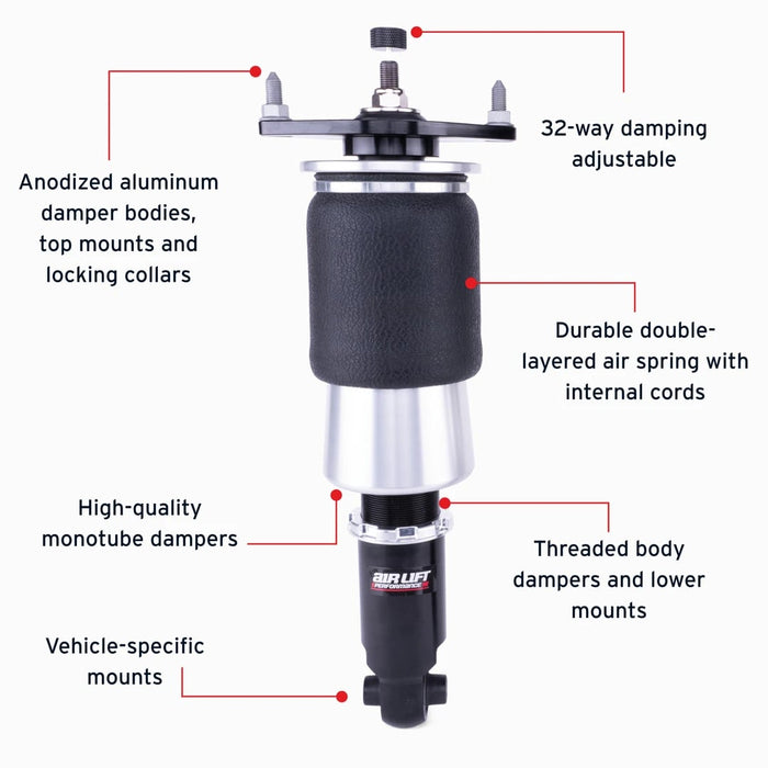 Air Lift Air Suspension Rear Kit 2015-2021 WRX / 2015-2021 STI - 76501 - Subimods.com