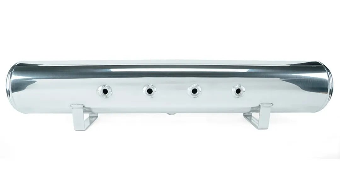 Air Lift Performance 5 Gallon Polished Face Port Tank w/ Viair 444C Chrome Compressor Kit - alf27804 - Subimods.com