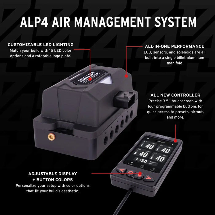 Air Lift Performance ALP4 Management System For Use w/ 3/8" Air Line - 27485 - Subimods.com