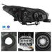 Akkon Halogen OE Style Headlights Black Base w/ Clear Lense 2017 - 2022 Impreza / 2018 - 2023 Crosstrek Halogen Models Only - 5-HD-JH-SI17-OE-L+R - Subimods.com