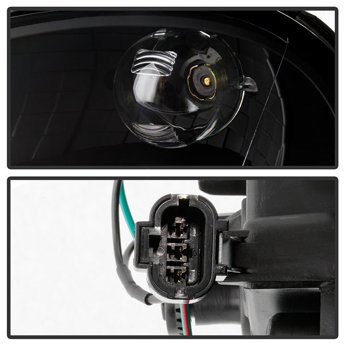 Akkon Headlights w/ Black Base & Light Tube DRL 2002-2003 WRX - HD-JH-SI02-LB-BK - Subimods.com