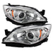 Akkon Headlights w/ Chrome Base 08-14 WRX / 08-14 STI / 08-11 Outback Sport - Halogen Models Only - HD-JH-SI08-AM-C - Subimods.com