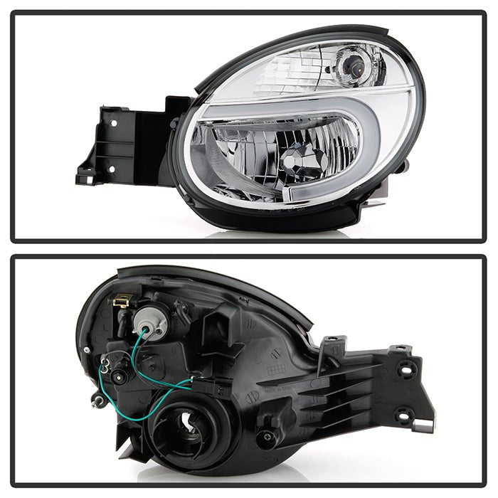 Akkon Headlights w/ Chrome Base & Light Tube DRL 2002-2003 WRX - HD-JH-SI02-LB-C - Subimods.com