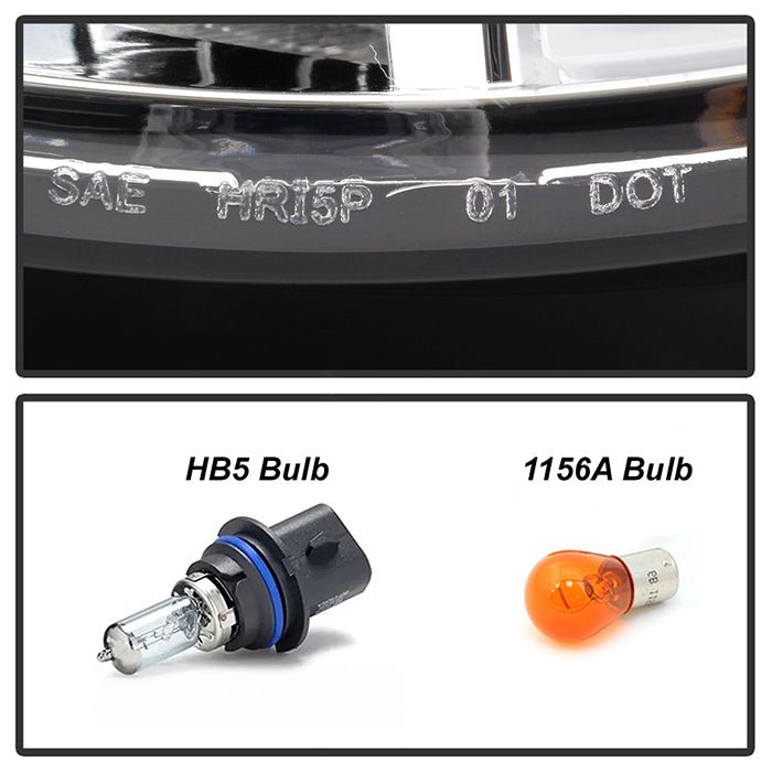 Akkon Headlights w/ Chrome Base & Light Tube DRL 2002-2003 WRX - HD-JH-SI02-LB-C - Subimods.com