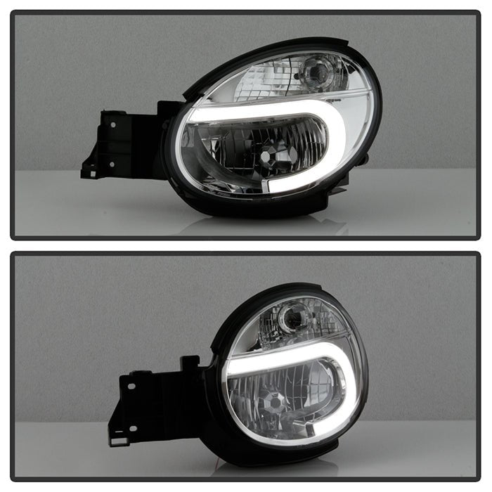 Akkon Headlights w/ Chrome Base & Light Tube DRL 2002-2003 WRX - HD-JH-SI02-LB-C - Subimods.com