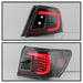 Akkon LED Taillights w/ Clear Lens, Black Base & Red Bar 08-14 WRX Sedan / 08-14 STI Sedan - ALT-JH-SIWRX08-LBLED-BK - Subimods.com