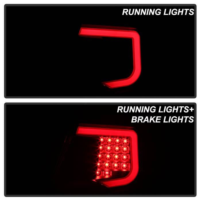 Akkon LED Taillights w/ Clear Lens, Black Base & Red Bar 08-14 WRX Sedan / 08-14 STI Sedan - ALT-JH-SIWRX08-LBLED-BK - Subimods.com