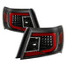 Akkon LED Taillights w/ Clear Lens, Black Base & Red Bar 08-14 WRX Sedan / 08-14 STI Sedan - ALT-JH-SIWRX08-LBLED-BK - Subimods.com