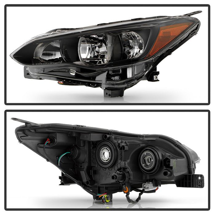 Akkon OE Style Halogen Headlights w/ Black Base 17-22 Impreza / 18-23 Crosstrek - HD-JH-SI17-AM-BK - Subimods.com
