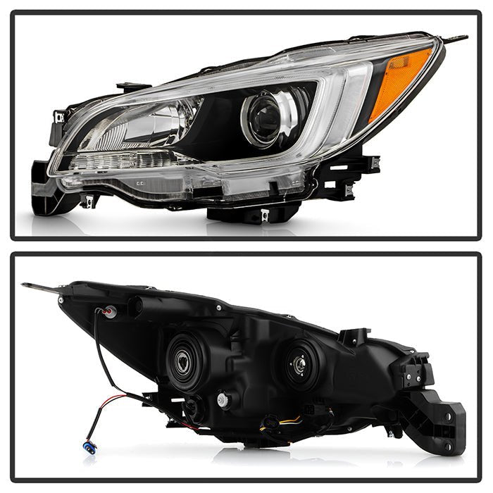 Akkon OE Style Headlights w/ Black Base 15-17 Legacy / 15-17 Outback - Halogen Models Only - HD-JH-SLEG15-OE-L+R - Subimods.com