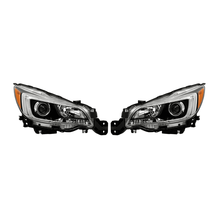 Akkon OE Style Headlights w/ Black Base 15-17 Legacy / 15-17 Outback - Halogen Models Only - HD-JH-SLEG15-OE-L+R - Subimods.com