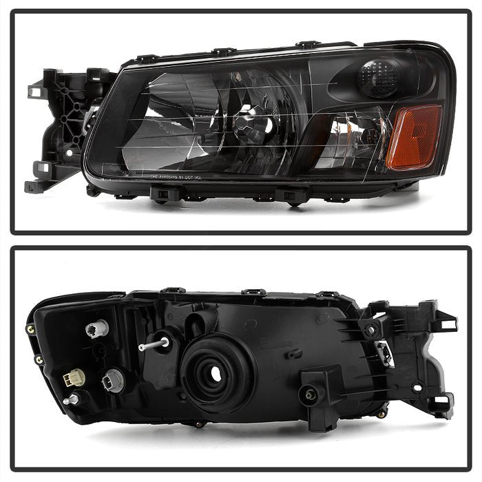 Akkon OE Style Headlights w/ Black Base 2003-2004 Forester - HD-JH-SF03-OE - Subimods.com