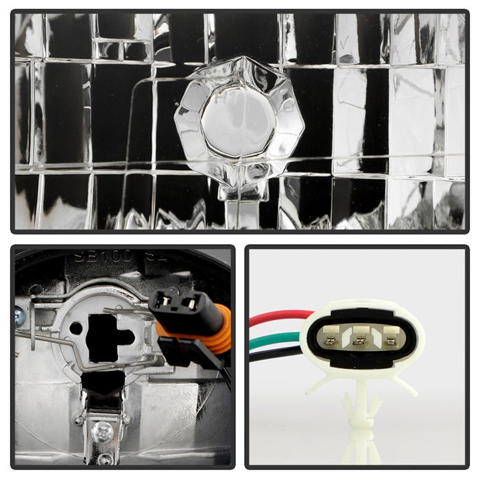 Akkon OE Style Headlights w/ Black & Chrome Base 00-04 Legacy GT / 00-04 Outback / 03-06 Baja Turbo - HD-JH-SLEG03-OE - Subimods.com