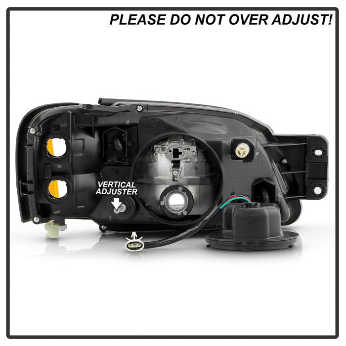 Akkon OE Style Headlights w/ Black & Chrome Base 00-04 Legacy GT / 00-04 Outback / 03-06 Baja Turbo - HD-JH-SLEG03-OE - Subimods.com