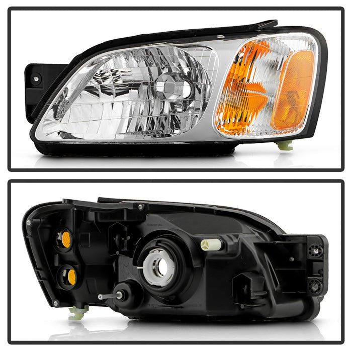 Akkon OE Style Headlights w/ Chrome Base 00-04 Legacy GT / 00-04 Outback / 03-06 Baja w/o Sport Package - HD-JH-SLEG00-C - Subimods.com