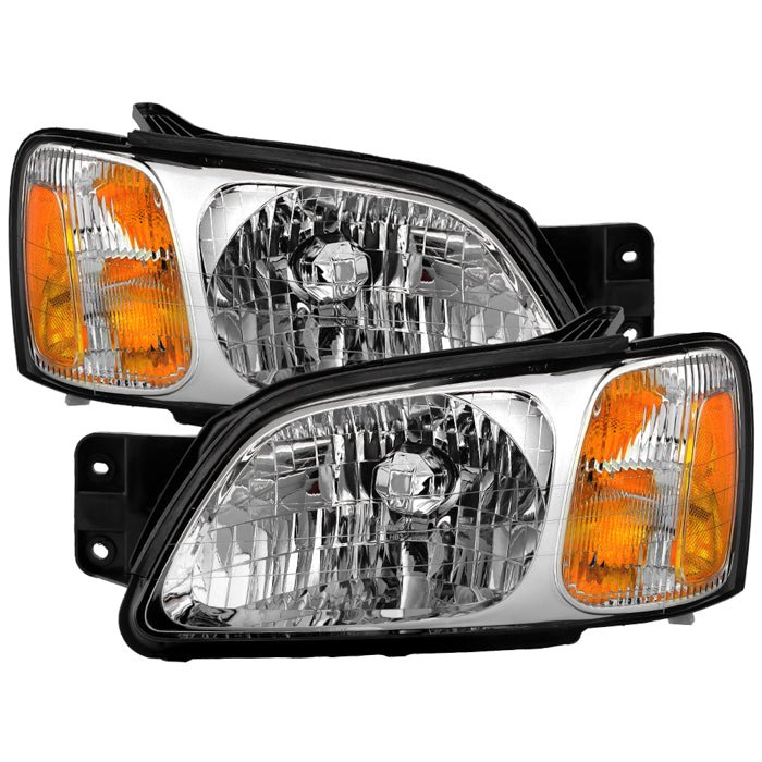 Akkon OE Style Headlights w/ Chrome Base 00-04 Legacy GT / 00-04 Outback / 03-06 Baja w/o Sport Package - HD-JH-SLEG00-C - Subimods.com