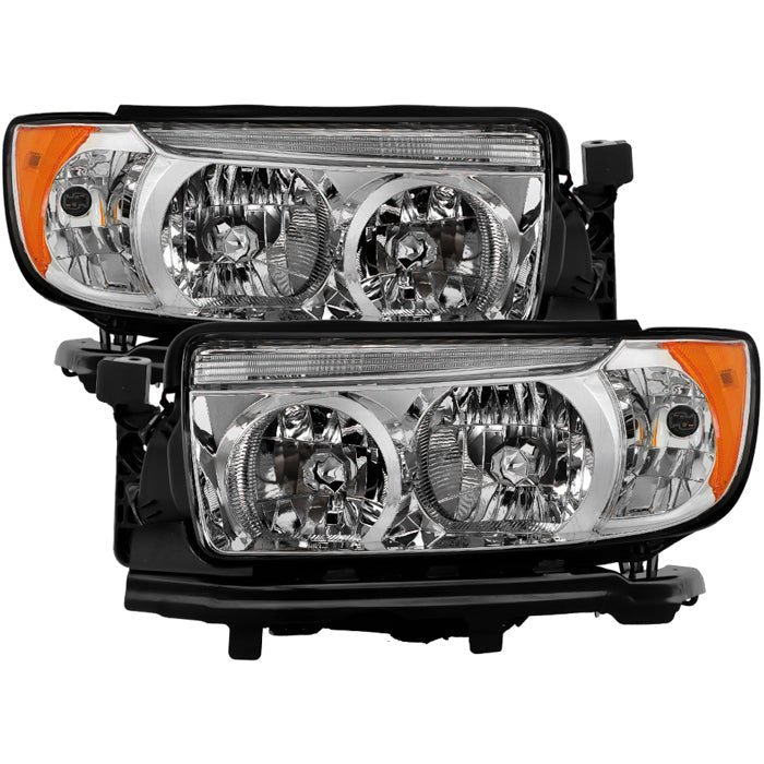 Akkon OE Style Headlights w/ Chrome Base 2006-2008 Forester - HD-JH-SF06-AM-C - Subimods.com
