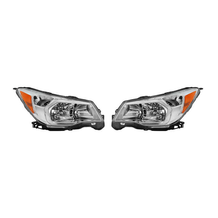 Akkon OE Style Headlights w/ Chrome Base 2014-2016 Forester Halogen Models Only - HD-JH-SF014-OE-L+R - Subimods.com