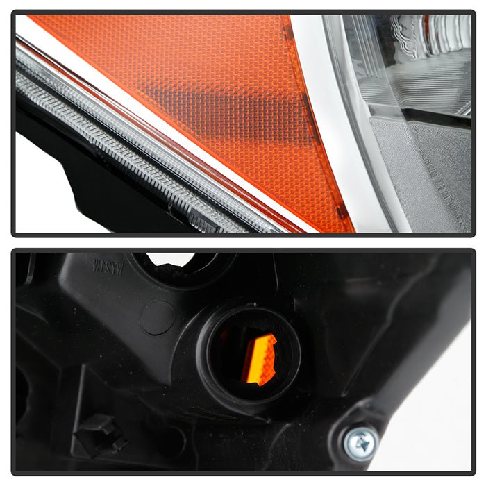 Akkon OE Style Headlights w/ Chrome Base 2014-2016 Forester Halogen Models Only - HD-JH-SF014-OE-L+R - Subimods.com
