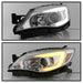 Akkon Projector Headlights w/ Chrome Base, DRL Light Bar & Switchback Turn Signal 08-14 WRX / 08-14 STI - Halogen Models Only - PRO-JH-SI08-LBDRL-C - Subimods.com