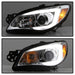 Akkon Projector Headlights w/ Chrome Base & Light Bar DRL 06-07 WRX / 06-07 STI - Halogen Models Only - PRO-JH-SWRX06-LB-C - Subimods.com