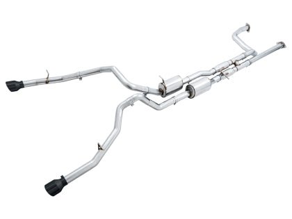 AWE 0FG Catback Exhaust w/ Diamond Black Tips 2021 - 2024 6.2L RAM TRX - 3015 - 33005 - Subimods.com