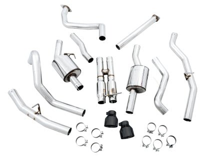 AWE 0FG Catback Exhaust w/ Diamond Black Tips 2021 - 2024 6.2L RAM TRX - 3015 - 33005 - Subimods.com