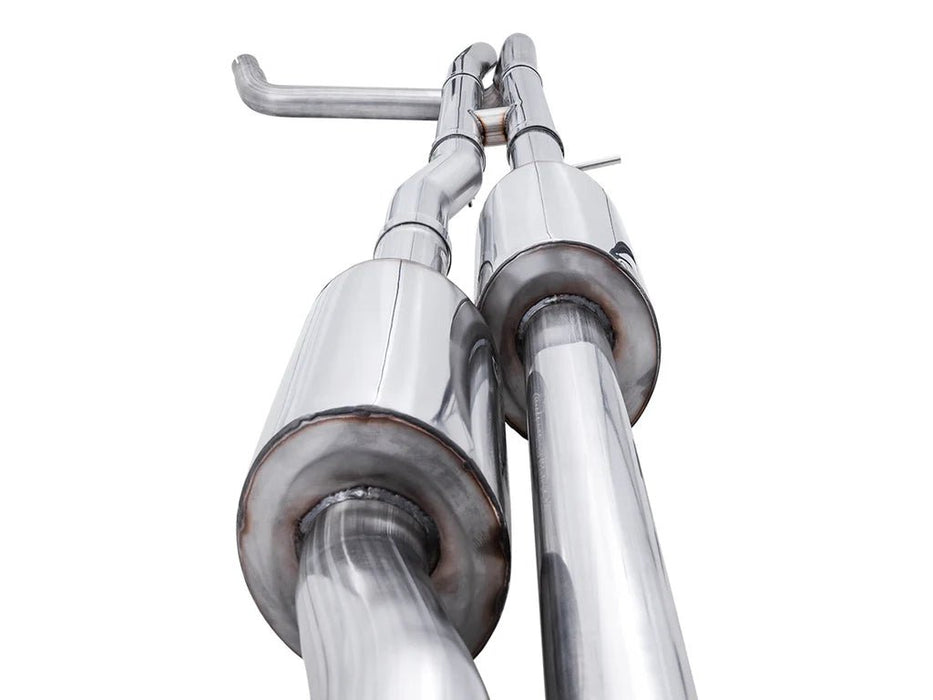 AWE 0FG Catback Split Rear Exit Exhaust (With Bumper Cutouts) w/ Diamond Black Tips 2019 - 2025 Chevrolet Silverado 1500 / 2019 - 2025 GMC Sierra 1500 - 3015 - 43204 - Subimods.com