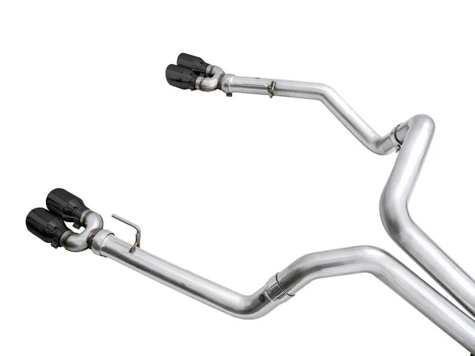 AWE 0FG Catback Split Rear Exit Exhaust (With Bumper Cutouts) w/ Diamond Black Tips 2019 - 2025 Chevrolet Silverado 1500 / 2019 - 2025 GMC Sierra 1500 - 3015 - 43204 - Subimods.com