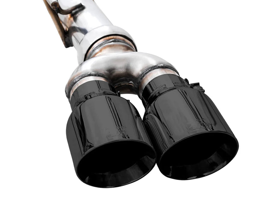 AWE 0FG Catback Split Rear Exit Exhaust (With Bumper Cutouts) w/ Diamond Black Tips 2019 - 2025 Chevrolet Silverado 1500 / 2019 - 2025 GMC Sierra 1500 - 3015 - 43204 - Subimods.com