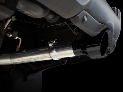 AWE 0FG Dual Rear Exit Exhaust (With Bumper Cutouts) w/ Diamond Black Tips 2019 - 2024 RAM 1500 - 3015 - 33006 - Subimods.com