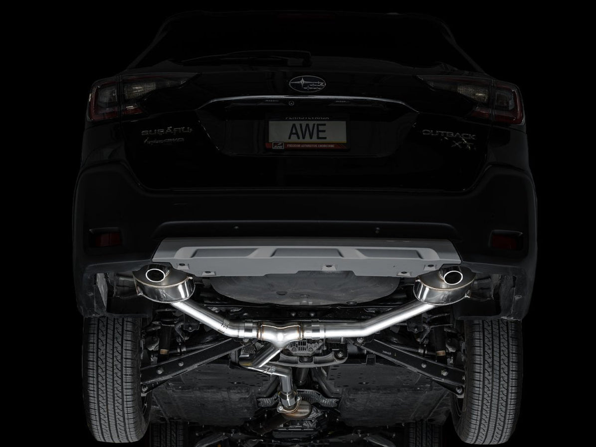 AWE 0FG Edition Catback Exhaust Dual BashGuards Outback 20+ — Subimods.com