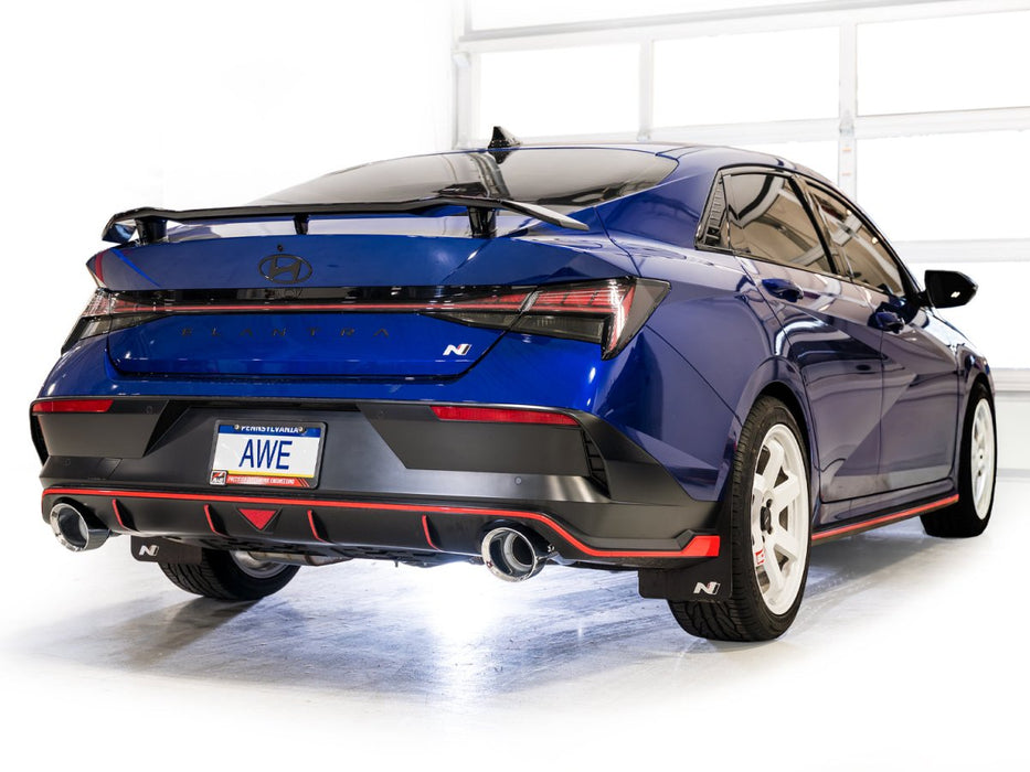 AWE SwitchPath Catback Exhaust Chrome Silver Tips 2022 - 2026 Elantra N - 3025-32237 - Subimods.com