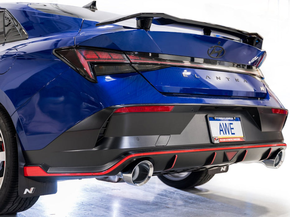 AWE SwitchPath Catback Exhaust Chrome Silver Tips 2022 - 2026 Elantra N - 3025-32237 - Subimods.com