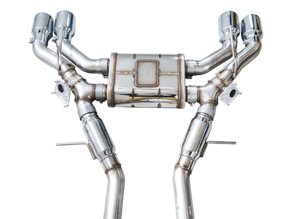 AWE SwitchPath Catback Exhaust Chrome Silver Tips 2022+ Cadillac CT5 - V Blackwing - 3025-42562 - Subimods.com