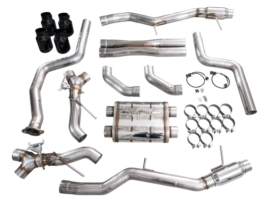 AWE SwitchPath Catback Exhaust Diamond Black Tips 2022+ Cadillac CT5 - V Blackwing - 3025-43562 - Subimods.com